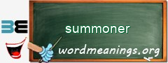 WordMeaning blackboard for summoner